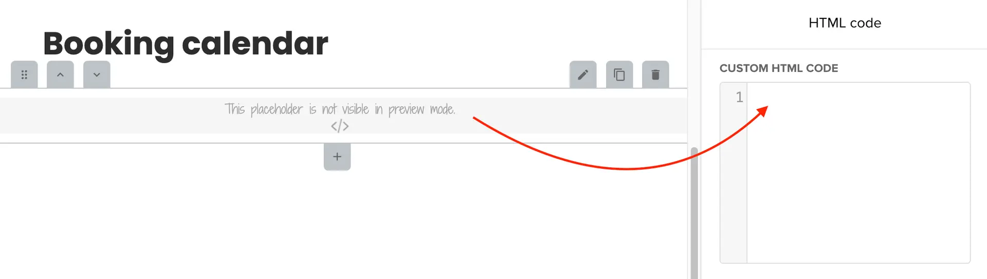 Custom HTML code