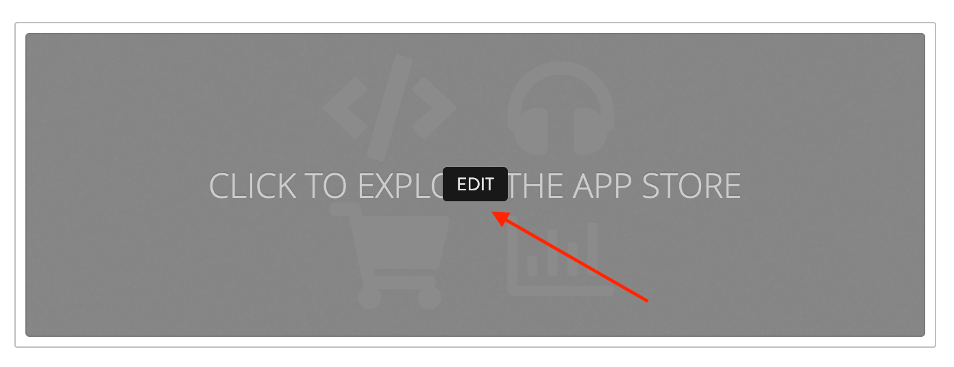App store explore screen in Strikingly