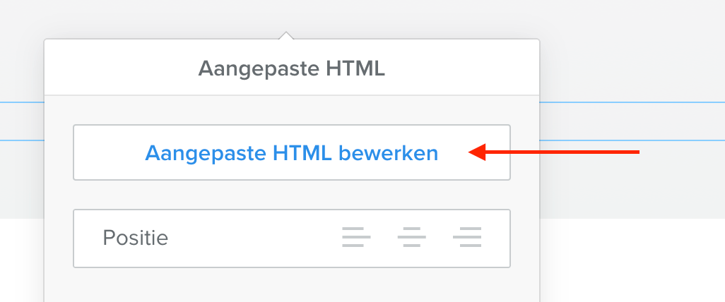 Aangepaste HTML bewerken