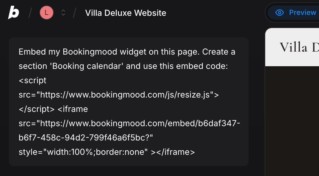 Example prompt